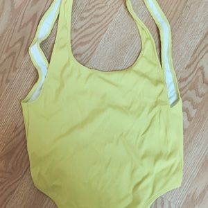 High Rise Neon Yellow One Piece